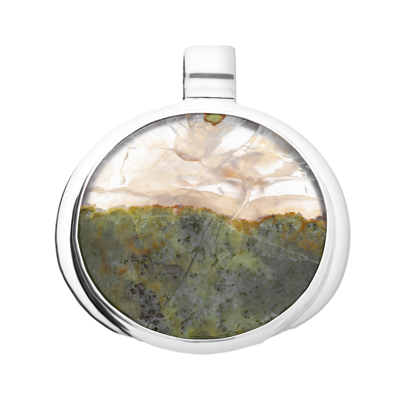 Zawieszka srebrna agat mszysty Ural GX-agmsz-23 próba 925