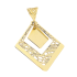 Zawieszka złota ażurowy romb z gładkim rombem M3-244 próba 585
