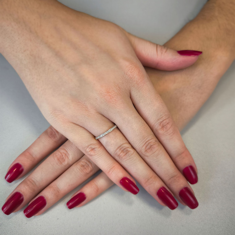 Pierścionek złoty RINGS z diamentami BE W-306-09 Miłości próba 585