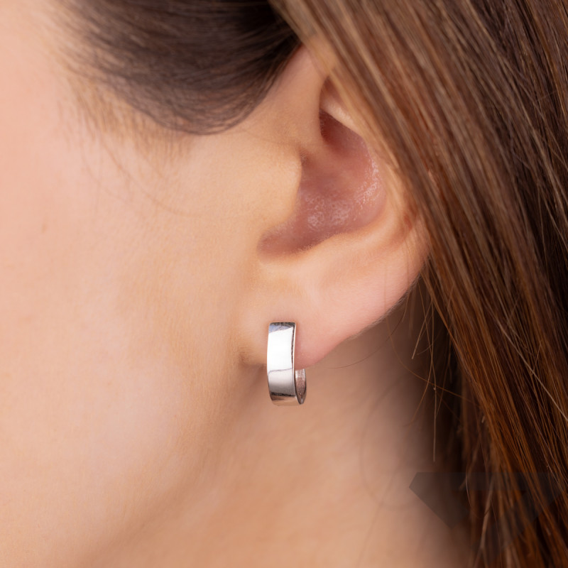 Kolczyki srebrne gładkie blaszki/ang.zap. HS735-2 próba 925