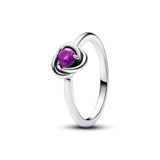 Pierścionek Pandora z symbolem wieczności i fioletowym kamieniem 192993C02 próba 925