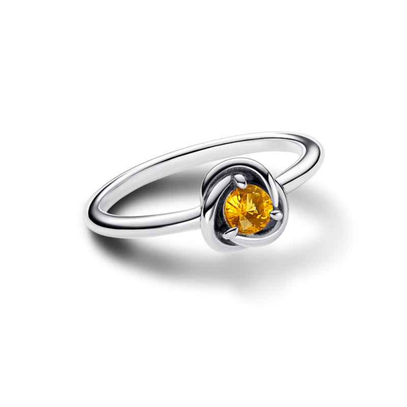 Pierścionek Pandora Wieczność z Miodowym Kryształem - JubilerSezam.pl