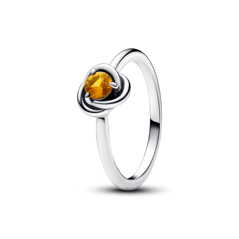 Pierścionek Pandora Wieczność z Miodowym Kryształem - JubilerSezam.pl