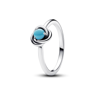 Pierścionek Pandora z symbolem wieczności i turkusowym kamieniem 192993C12 próba 925