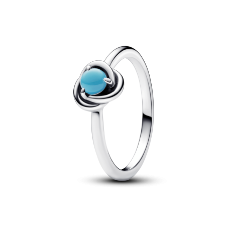 Pierścionek Pandora z symbolem wieczności i turkusowym kamieniem 192993C12 próba 925