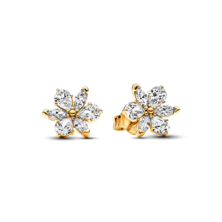 Złote Kolczyki Sztyfty Pandora Kwiaty 262633C01 - JubilerSezam.pl