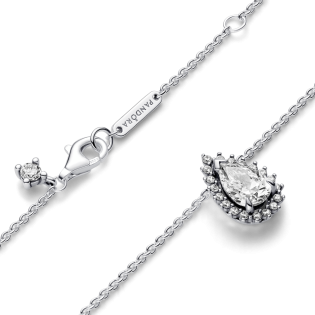 Naszyjnik z lśniącą zawieszką w kształcie łezki Pandora 392832C01 próba 925