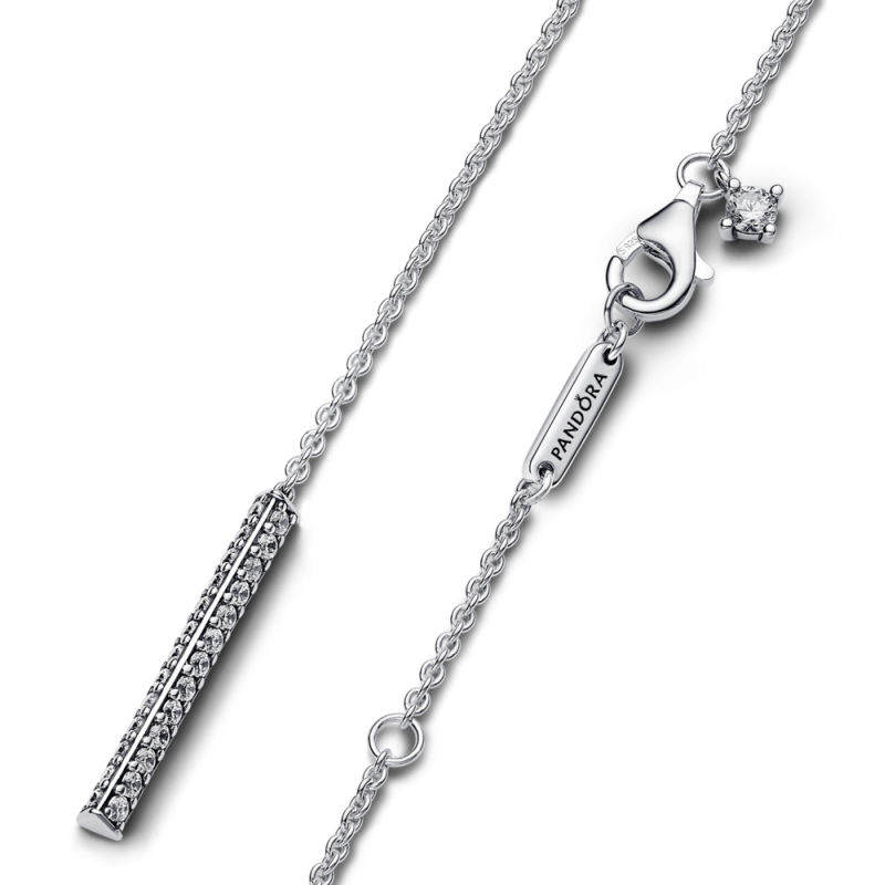 Naszyjnik wysadzany kamieniami Pandora Timeless 393013C01 próba 925