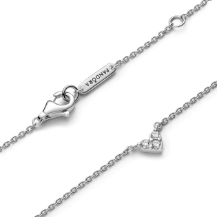 Krótki naszyjnik z motywem serca Pandora 393014C01 próba 925