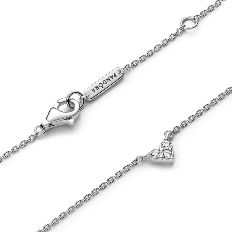 Krótki naszyjnik z motywem serca Pandora 393014C01 próba 925