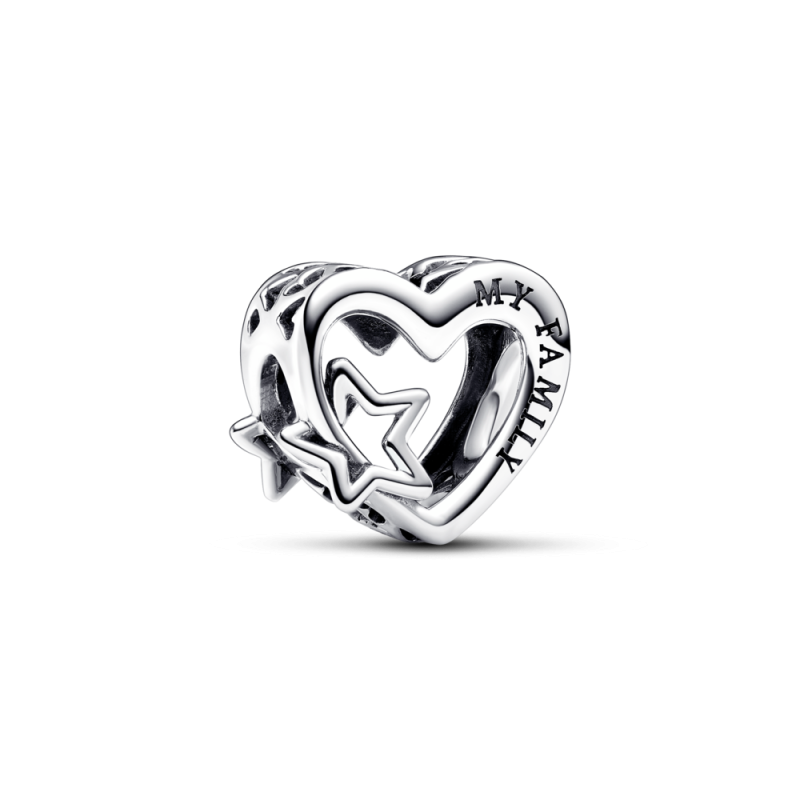 Ażurowy charms Serce i gwiazda Pandora 792829C00 próba 925