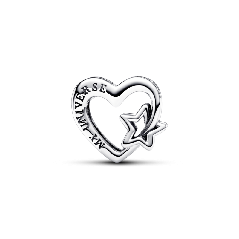 Ażurowy charms Serce i gwiazda Pandora 792829C00 próba 925