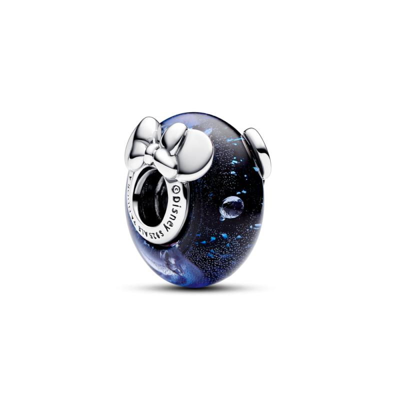 Charms Disney Myszka Miki i Myszka Minnie z niebieskiego szkła Murano Pandora 792958C01 próba 925