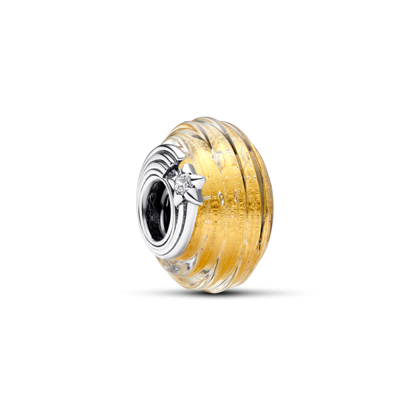Charms Spadająca gwiazda ze żłobionego szkła Murano Pandora 792982C01 próba 925