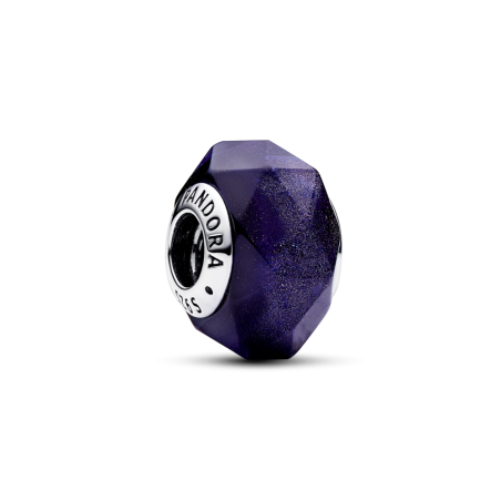 Fasetowany charms z niebieskiego szkła Murano Pandora 792984C00 próba 925