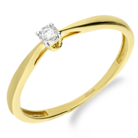 Pierścionek zaręczynowy SOLITER z diamentem LC JR13522 Y próba 585