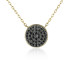 Naszyjnik złoty kółko z czarnymi diamentami AW 66697-05793 Y-BL próba 585
