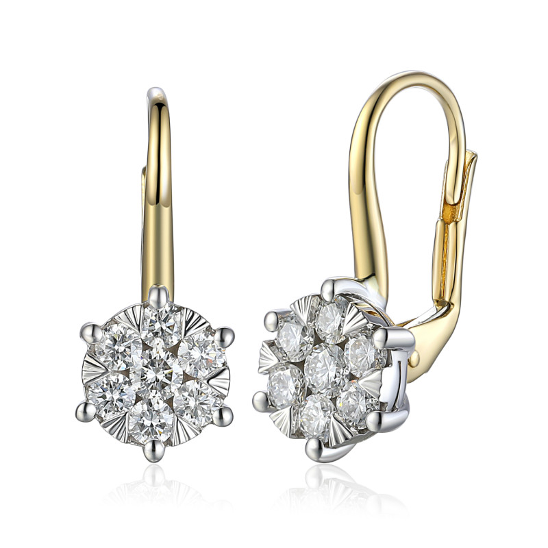 Kolczyki LUNA-0,40ct/bigie zam. AW 74222 YW-0,40 próba 585