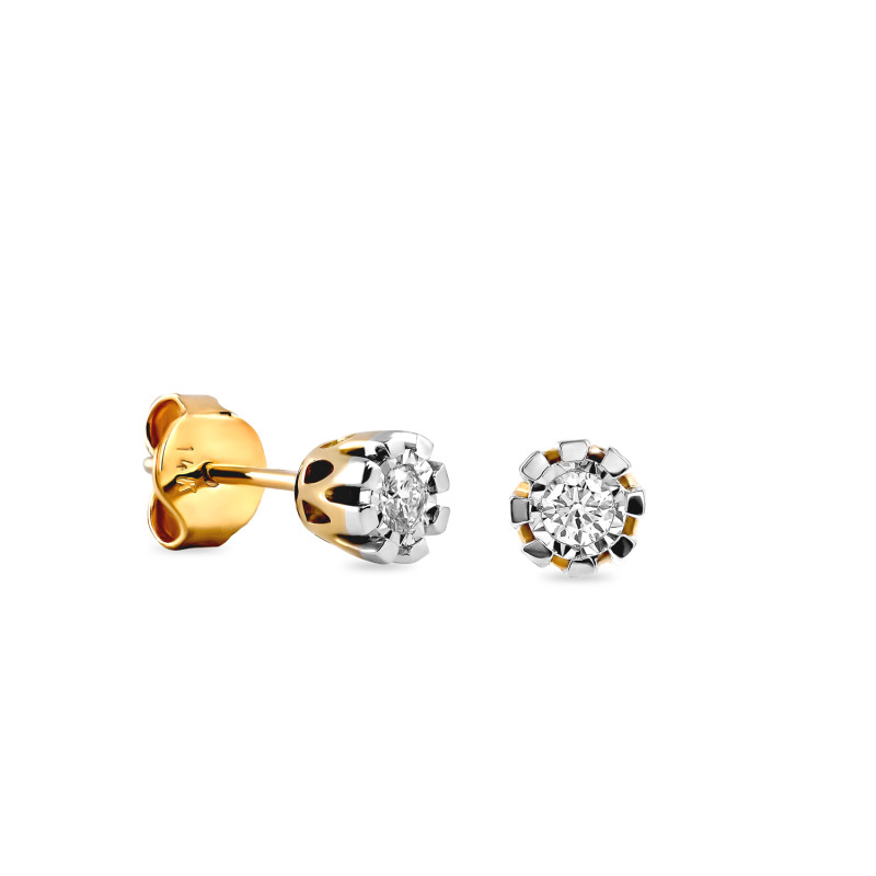 Kolczyki FLOWER Magic 8ł-0,17ct /sztyft LC 36570-892902 próba 585