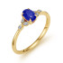 Pierścionek złoty z szafirem i diamentami LC RR43565 Y- SAP owal próba 585