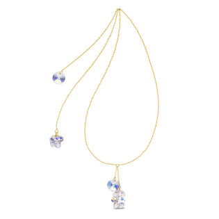 Naszyjnik pozłacany z kryształami CQ NG64287AB próba 925