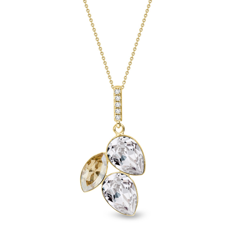 Naszyjnik pozłacany z kryształami Swarovski CQ NCG4320MIX1GS próba 925
