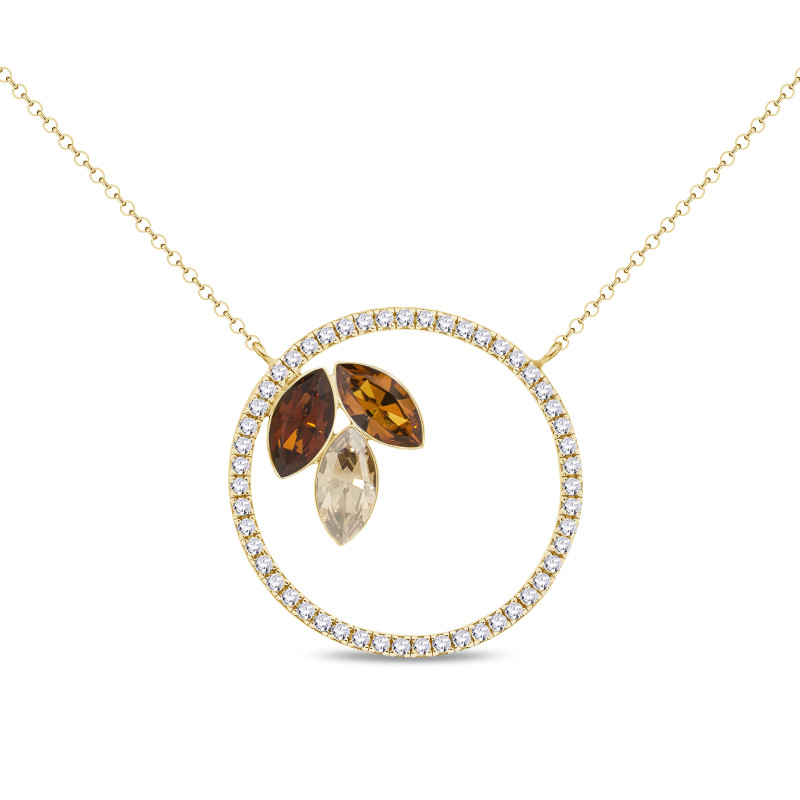 Naszyjnik SPARK Trileaf Circle CQ NCDG42283LTAMBGS próba 925