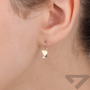 Kolczyki złote stópki z cyrkonią nr MZ T23-E-0219-11-LZ-CZ próba 375