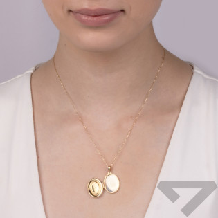 Zawieszka złota puzderko tłoczony owal nr MZ T27-LOC-2-B próba 333