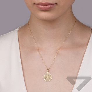 Medalik złoty Benedyktyński LP 34U25-PRG0339-Y próba 375