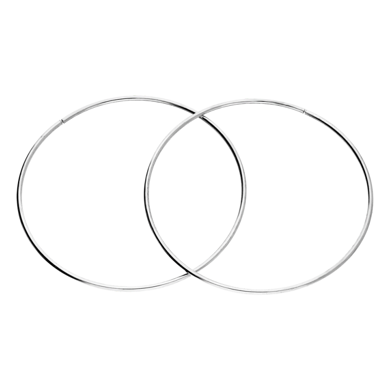 Srebrne kolczyki koła 50mm pr. 925 - JubilerSezam.pl