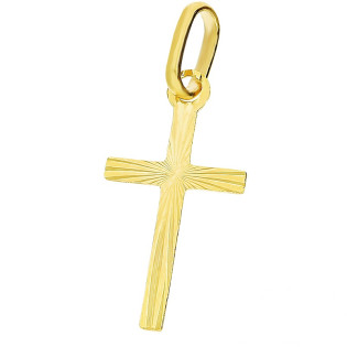 Złoty Krzyżyk Próby 585 z Grawerem - JubilerSezam.pl