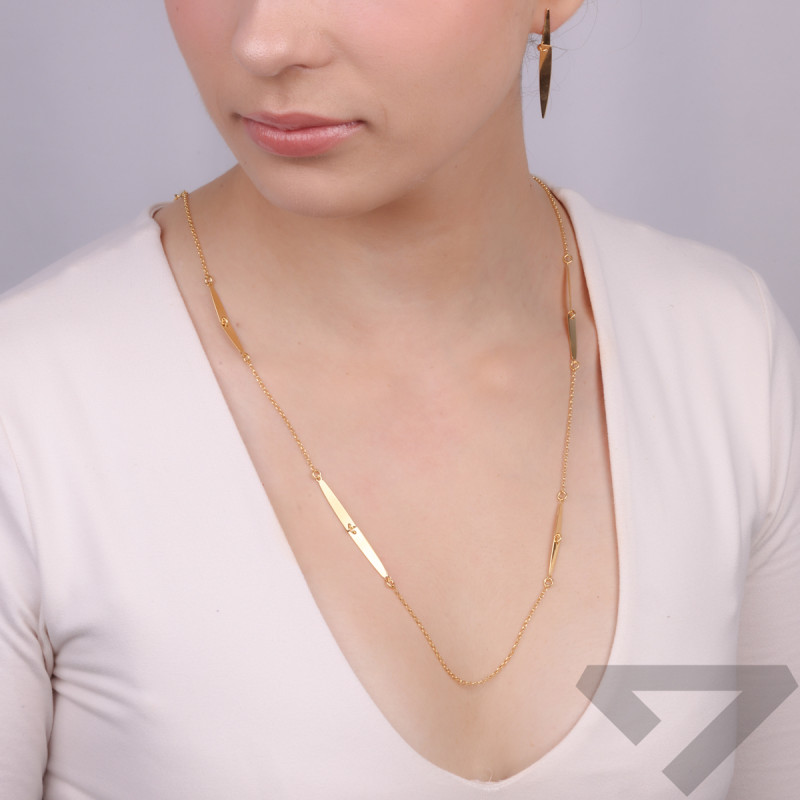 Naszyjnik pozłacany z grotami/rolo TA 8870+N11729 G próba 925