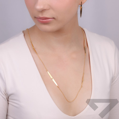 Naszyjnik pozłacany z grotami/rolo TA 8870+N11729 G próba 925