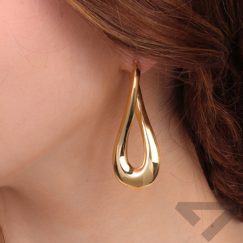 Pozłacane kolczyki ósemki - Srebro pr. 925 - JubilerSezam.pl