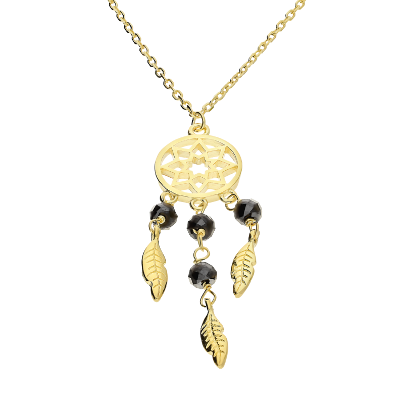 Pozłacany Naszyjnik Łapacz Snów Srebro 925 - JubilerSezam.pl