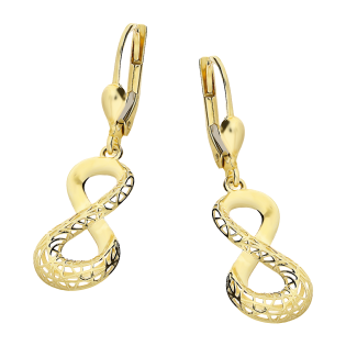 Kolczyki złote ażurowe infinity/big.zam. AR FUE0538-III próba 585