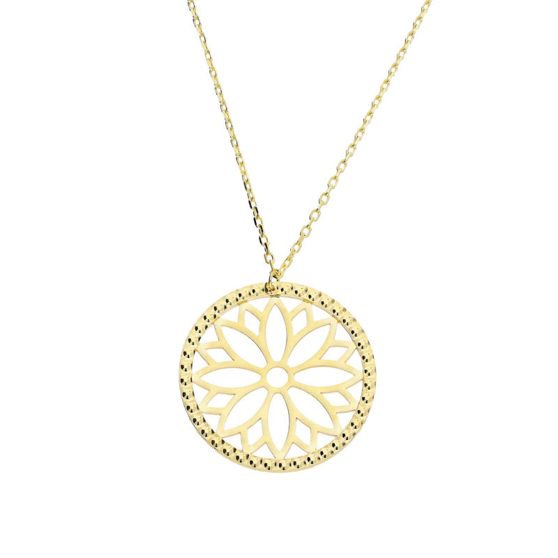 Naszyjnik złoty ażurowa rozeta/anker AR VX5FOR6N9823-IV-DC próba 375