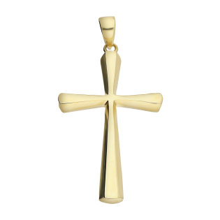 Krzyżyk złoty gładki z rozszerzanymi ramionami  AR XP10856-LP próba 375