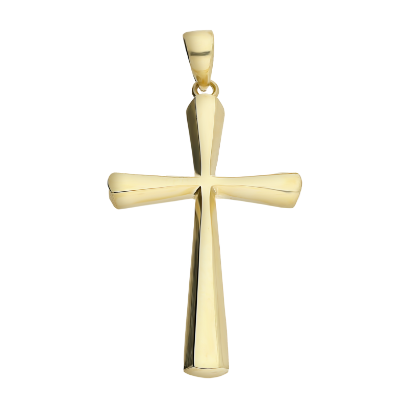 Krzyżyk złoty gładki z rozszerzanymi ramionami  AR XP10856-LP próba 375