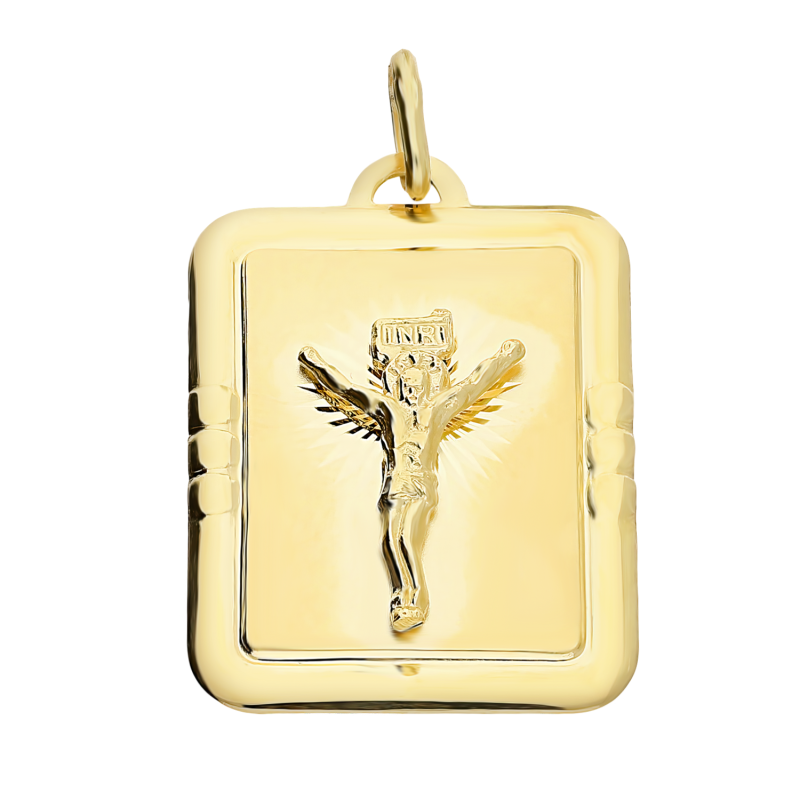 Medalik złoty blaszka z Panem Jezusem BC M-0637-1 próba 585