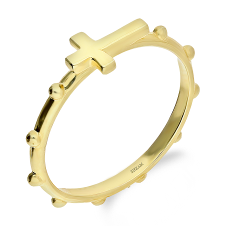 Pierścionek złoty różaniec