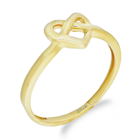 Pierścionek złoty serce z infinity ramka LP 71U25-TS1180-Y próba 375