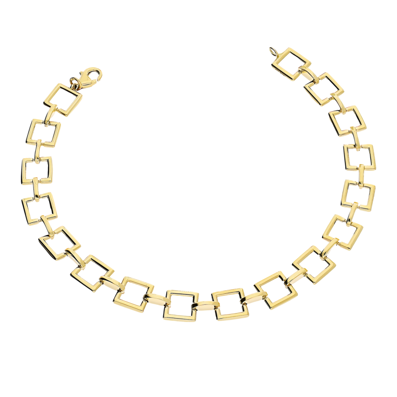 Bransoleta złota kwadraty ramki MZ T23-B-178 próba 585