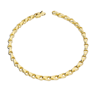 Bransoleta złota fantazja krople 3D