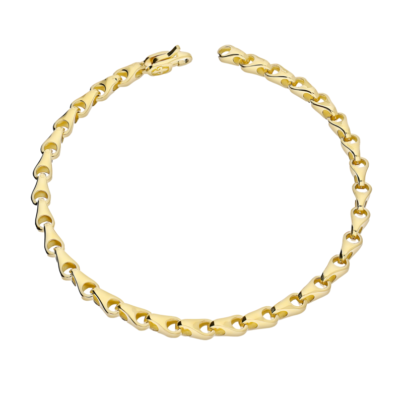 Bransoleta złota fantazja krople 3D