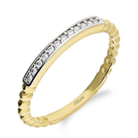 Pierścionek złoty z rzędem białych cyrkonii i kulkami bead PY P02CR-1900 próba 375