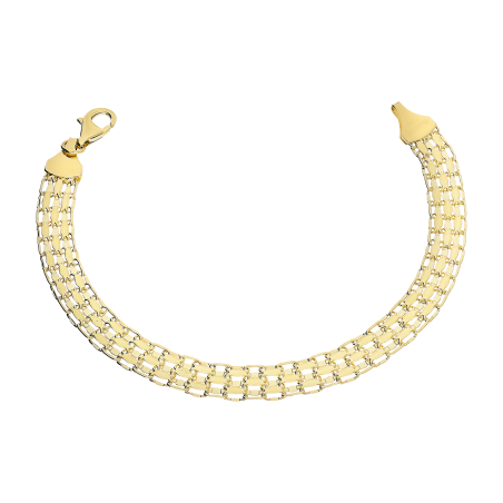 Bransoleta złota grawerowana siatka