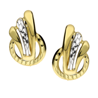 Kolczyki złote pazurki w kole/ang.zap. S3 KRZ-14 próba 375