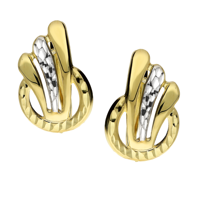 Kolczyki złote pazurki w kole/ang.zap. S3 KRZ-14 próba 375